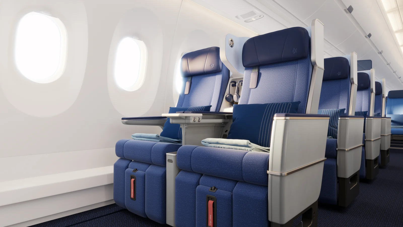 Premium Economy in der neuen A350 Kabine von Edelweiss