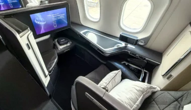 British Airways First Class Boeing 787 Einzelsitz am Fenster